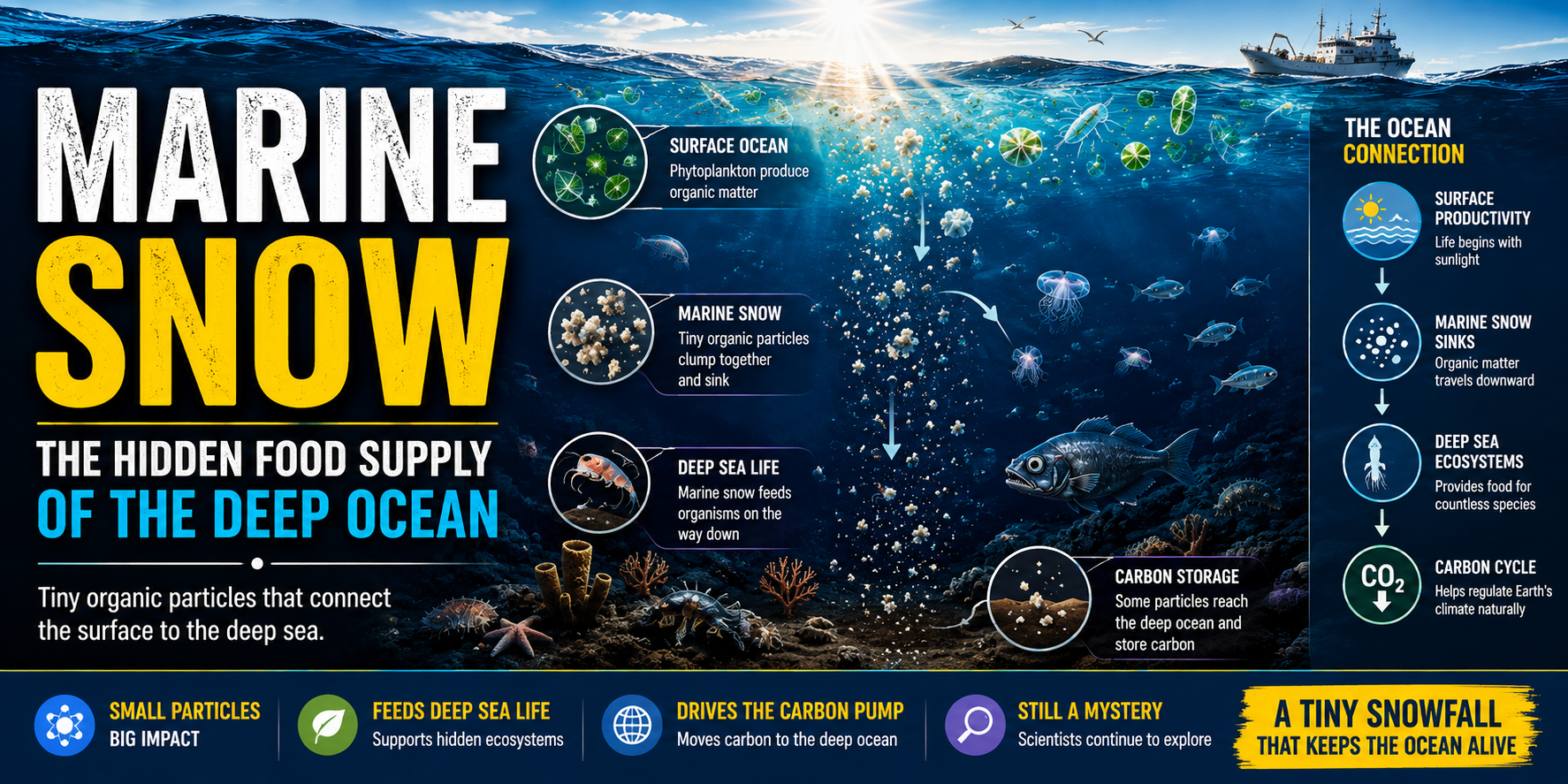 What Is Marine Snow and How Does It Feed Deep Sea Life?