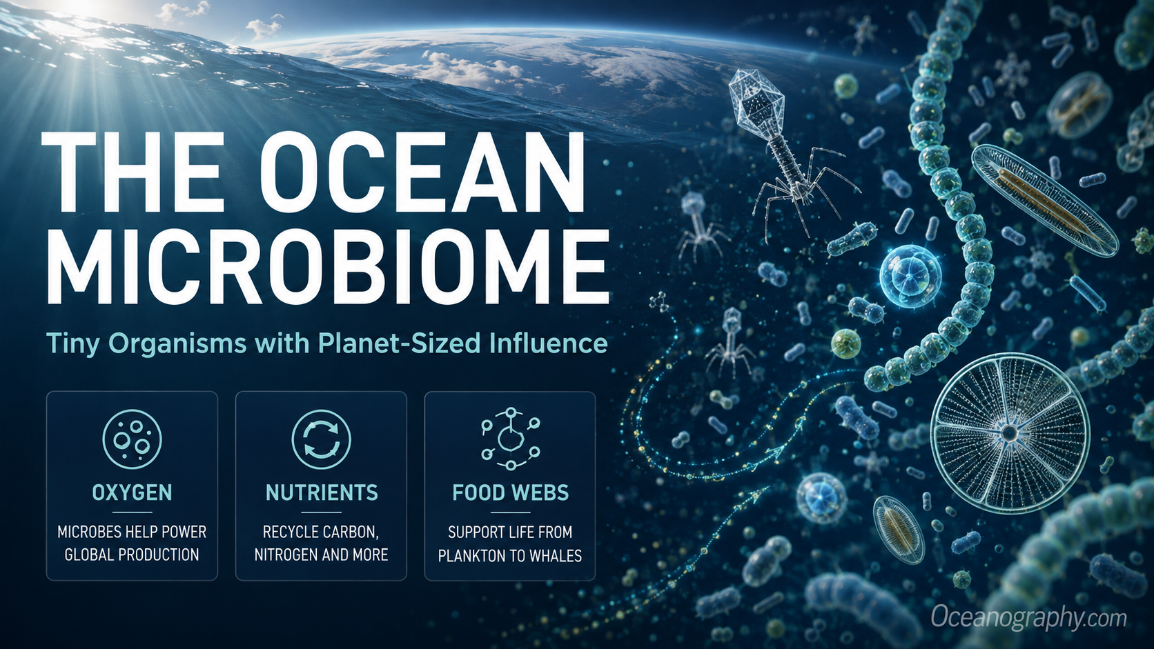 The Ocean Microbiome: Tiny Organisms with Planet-Sized Influence