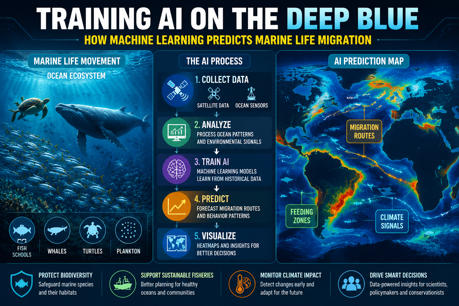 AI Marine Life Migration Prediction Using Machine Learning and Ocean Data